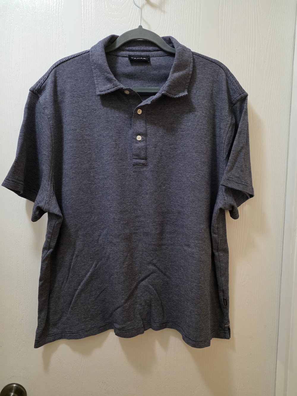 Tahari Men’s Dark Heather Blue Polo